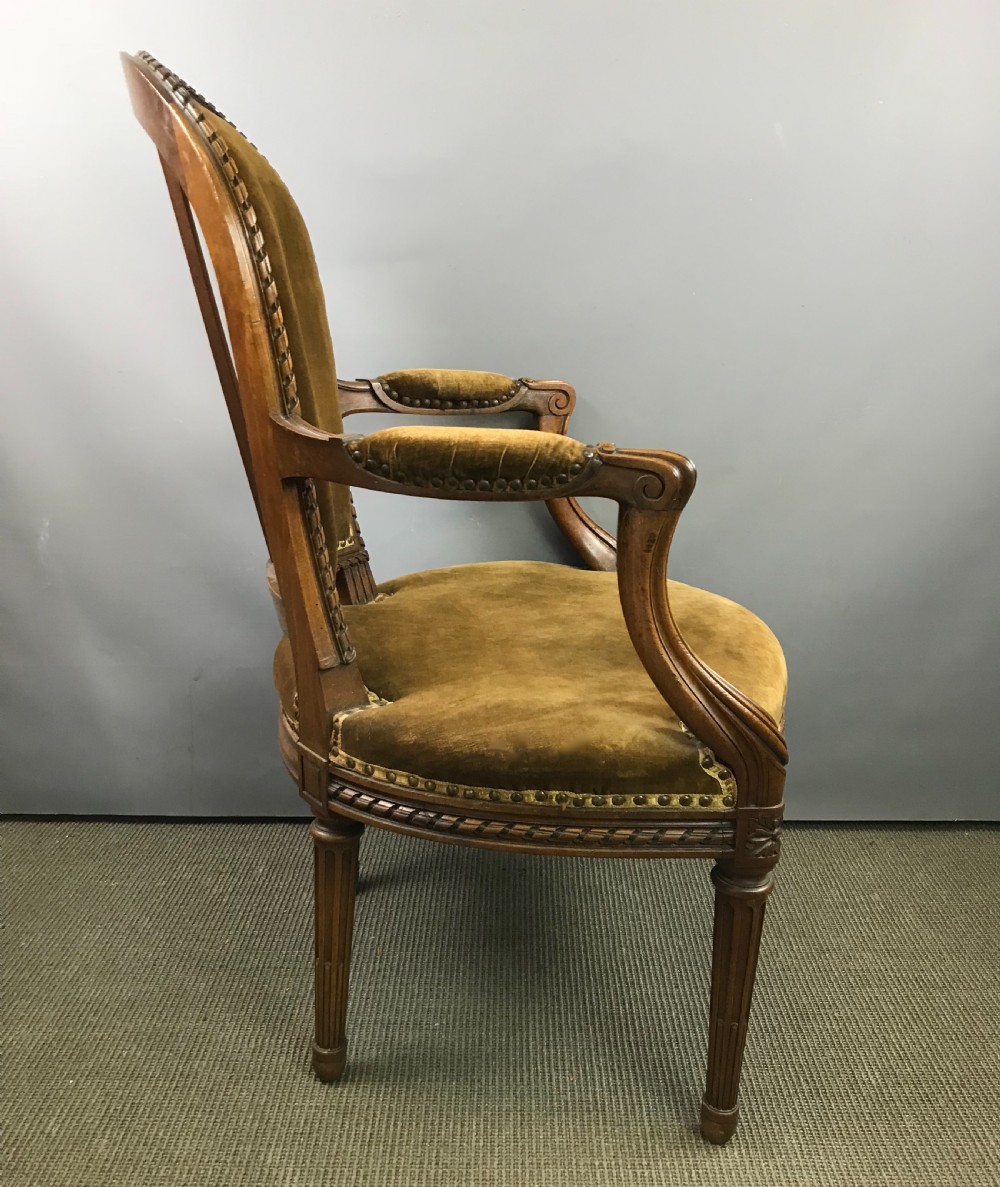 A French Fauteuil Armchair in Louis XVI Style View V