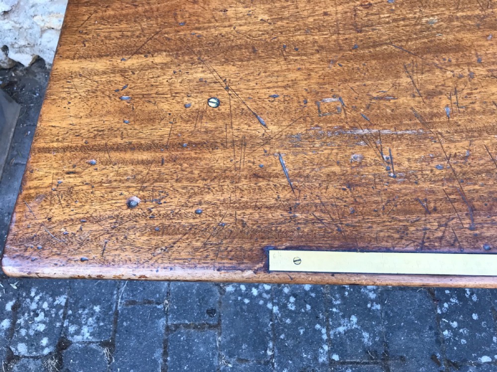 Antique Mahogany & Cast Iron Draper's Table View II