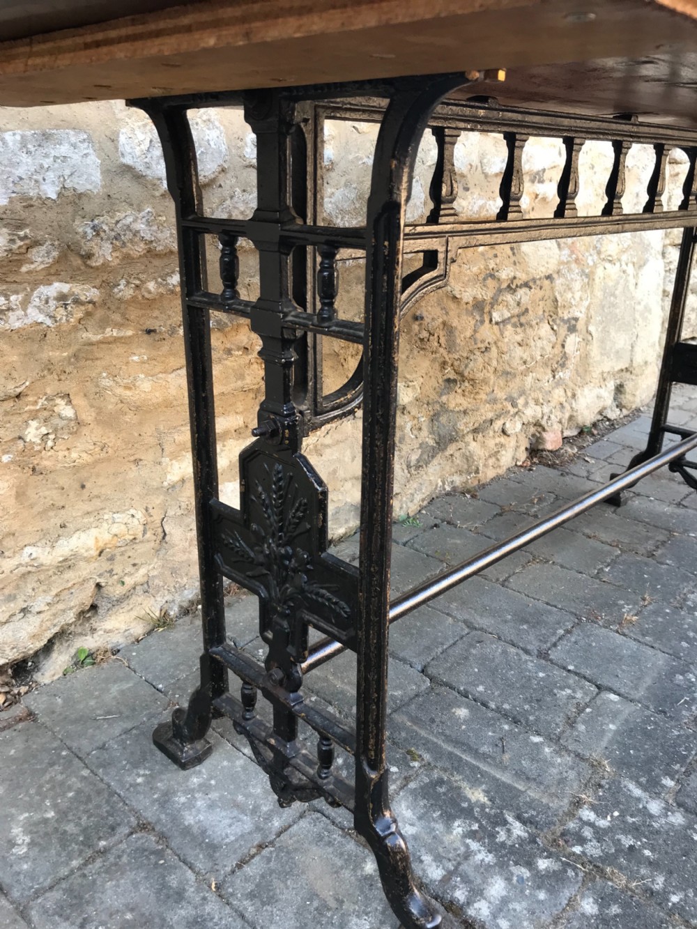 Antique Mahogany & Cast Iron Draper's Table View III