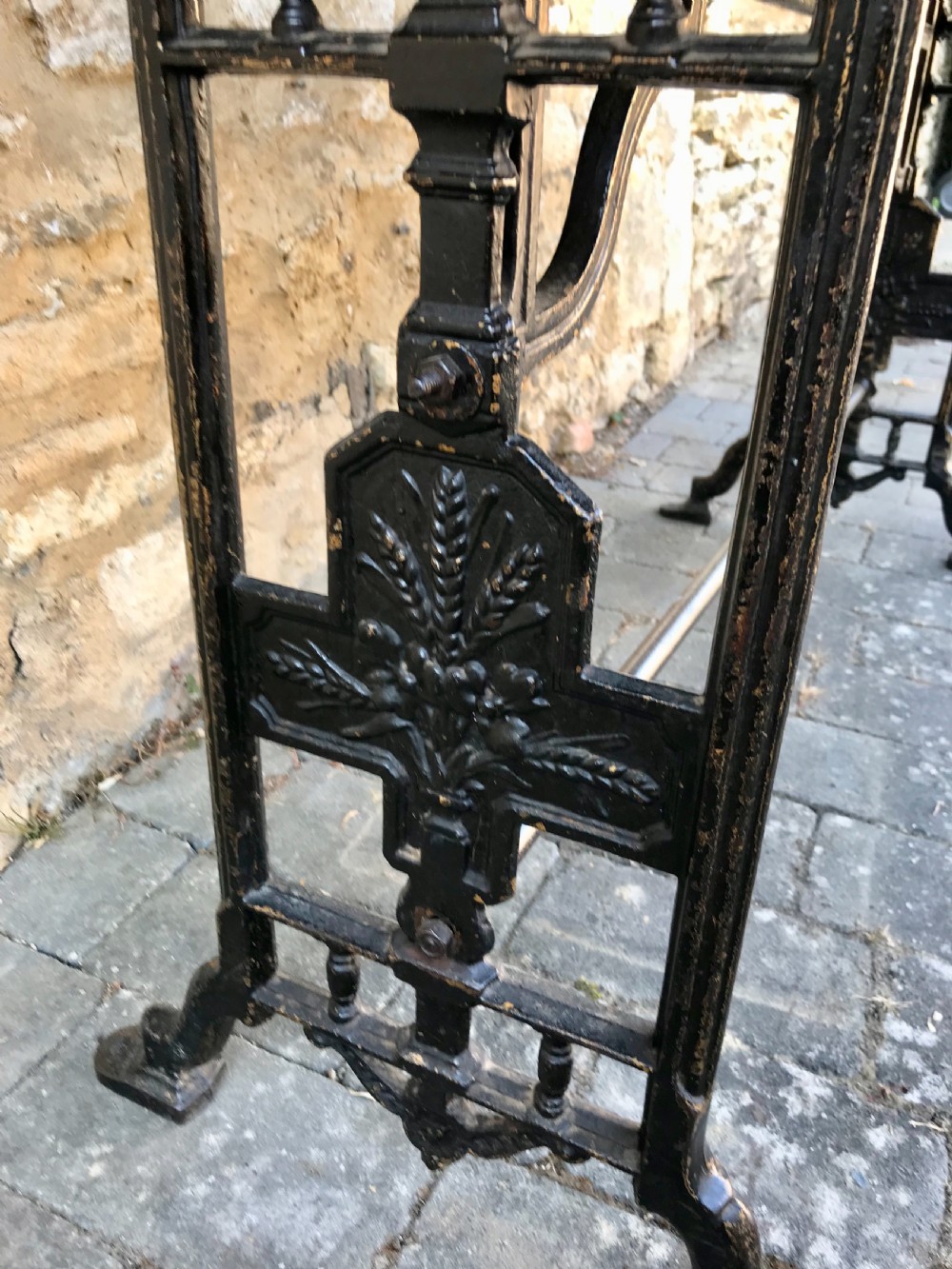 Antique Mahogany & Cast Iron Draper's Table View IV