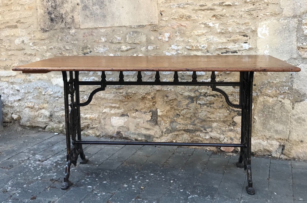 Antique Mahogany & Cast Iron Draper's Table View V
