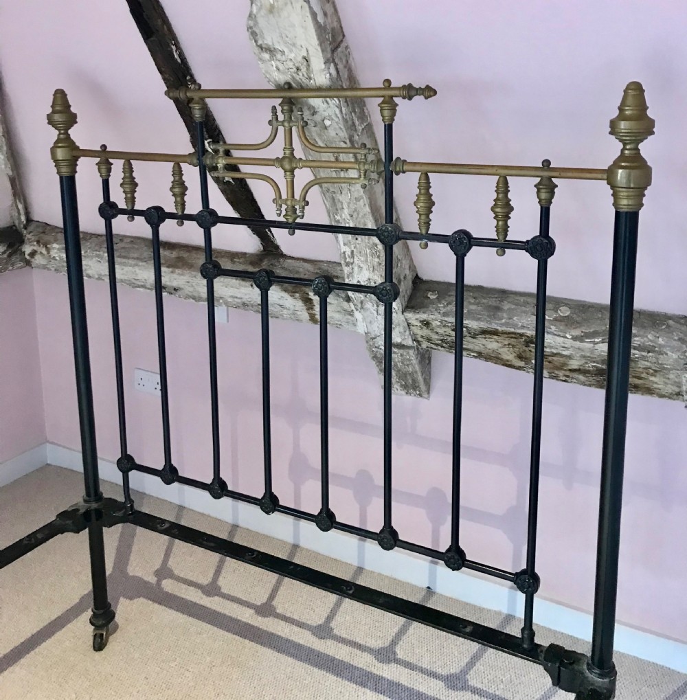 Good Quality Victorian Brass & Cast Iron Double Bed View VI
