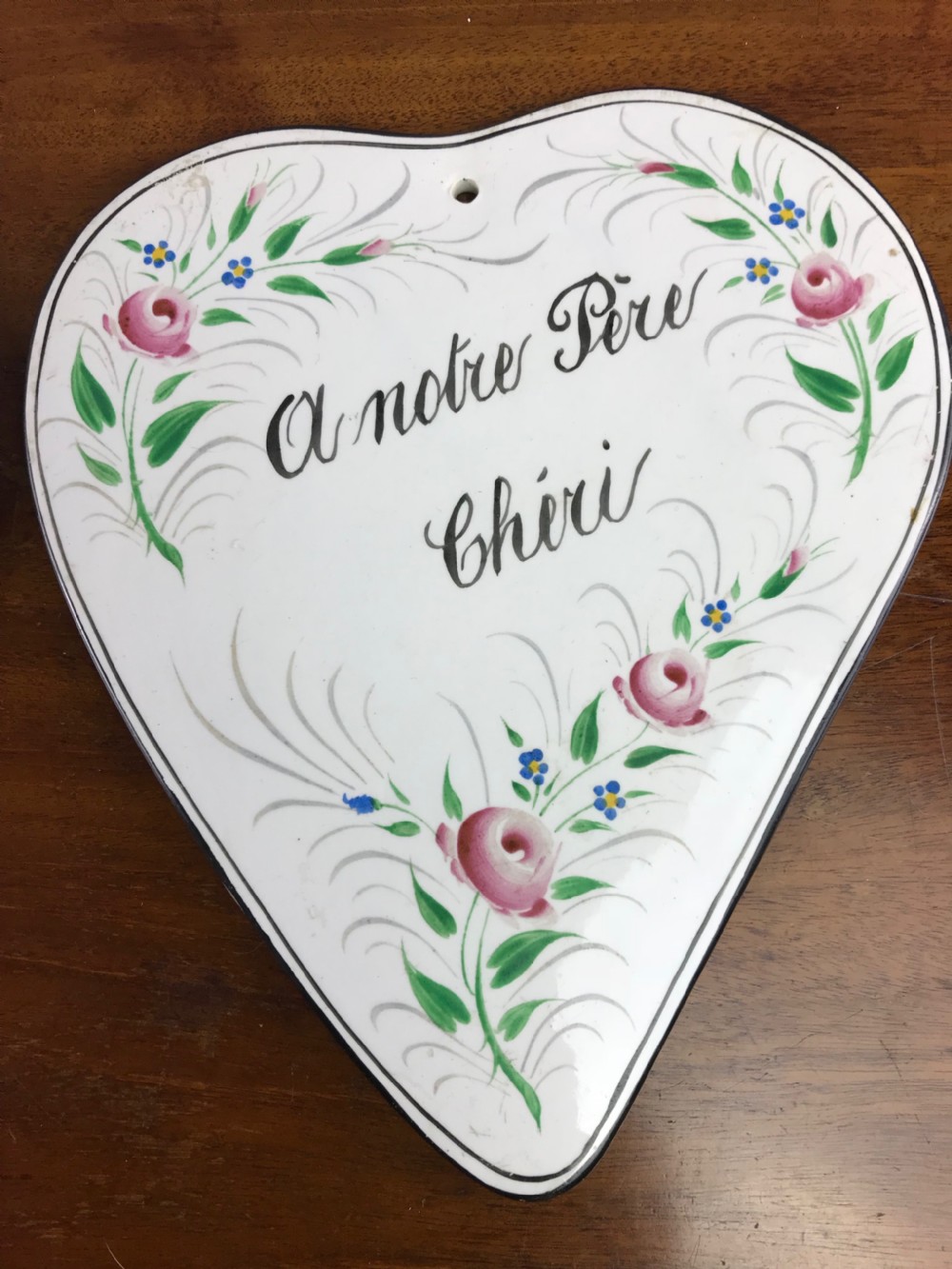 A Pair of French Pottery 'In Memoriam' Creamware Pottery Plaques View III