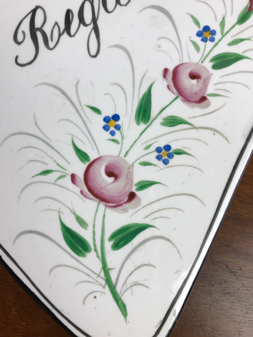 A Pair of French Pottery 'In Memoriam' Creamware Pottery Plaques View IV