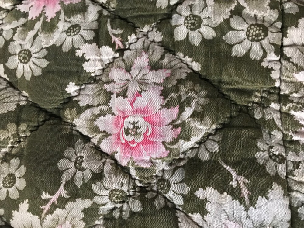 French Floral Hand Stitched Boutis Floral Quilt View IV
