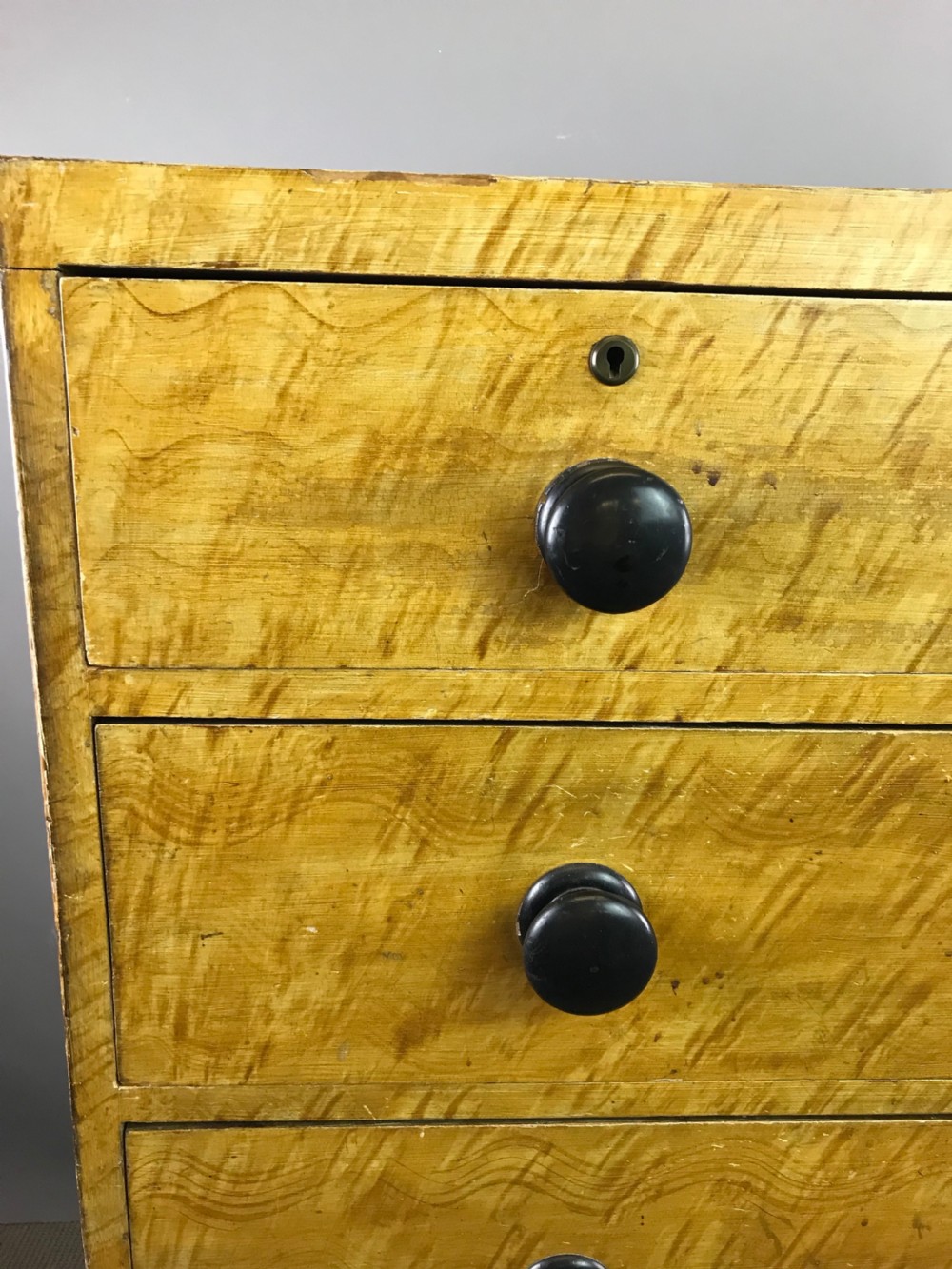 Regency Scumble Grained Pine Chest of Drawers in original condition View IV