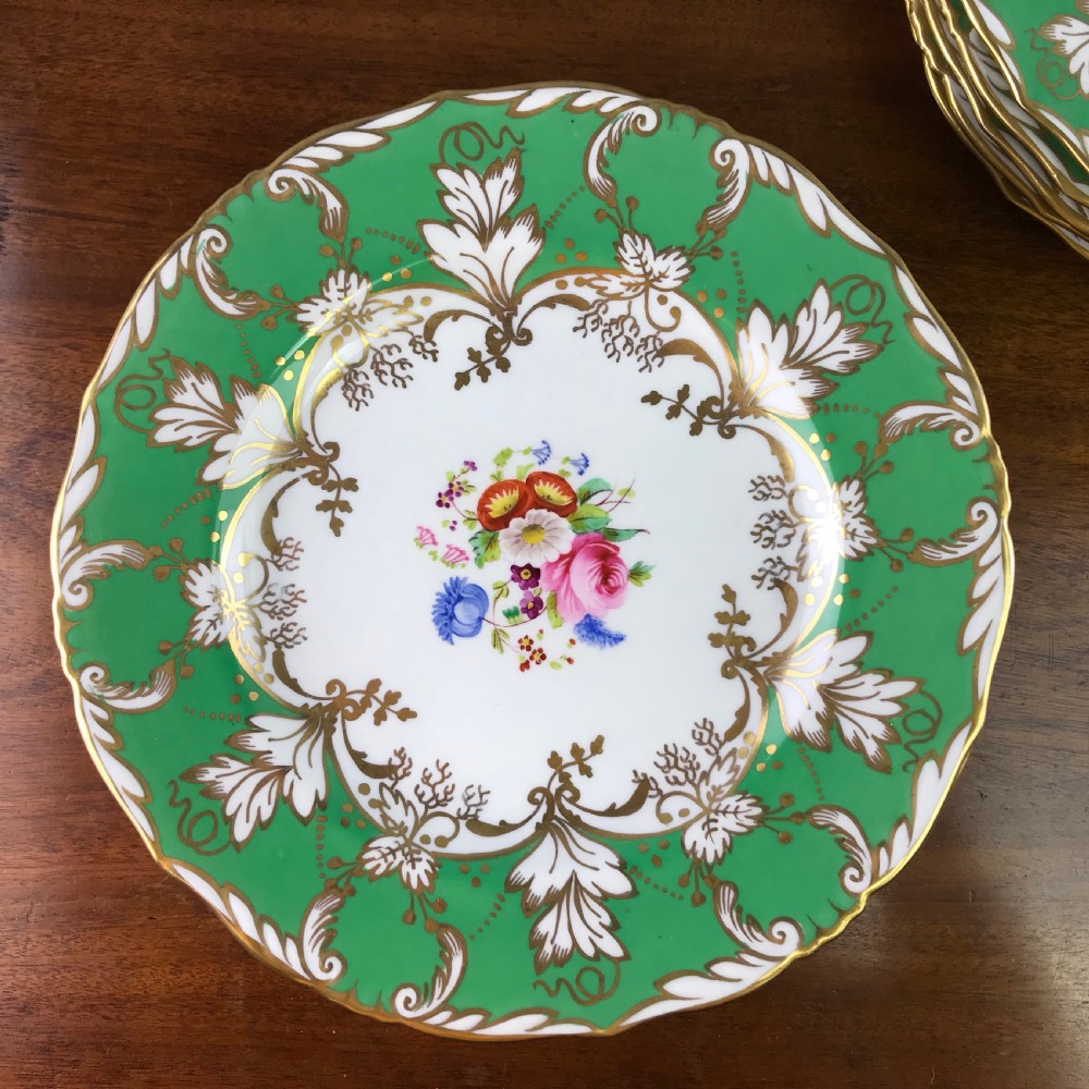 Victorian Staffordshire Porcelain Dessert Service of Coalport Type View III
