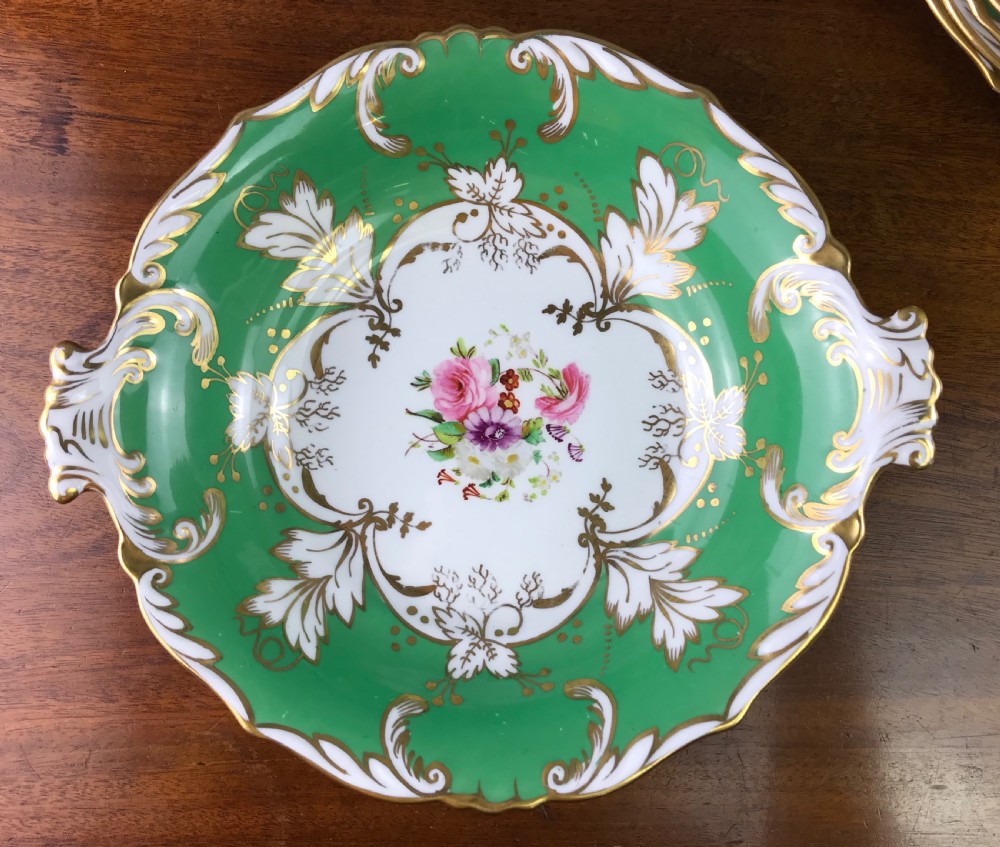Victorian Staffordshire Porcelain Dessert Service of Coalport Type View IV