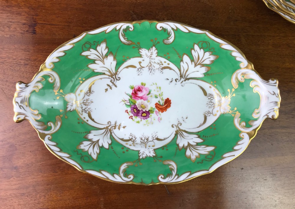 Victorian Staffordshire Porcelain Dessert Service of Coalport Type View V
