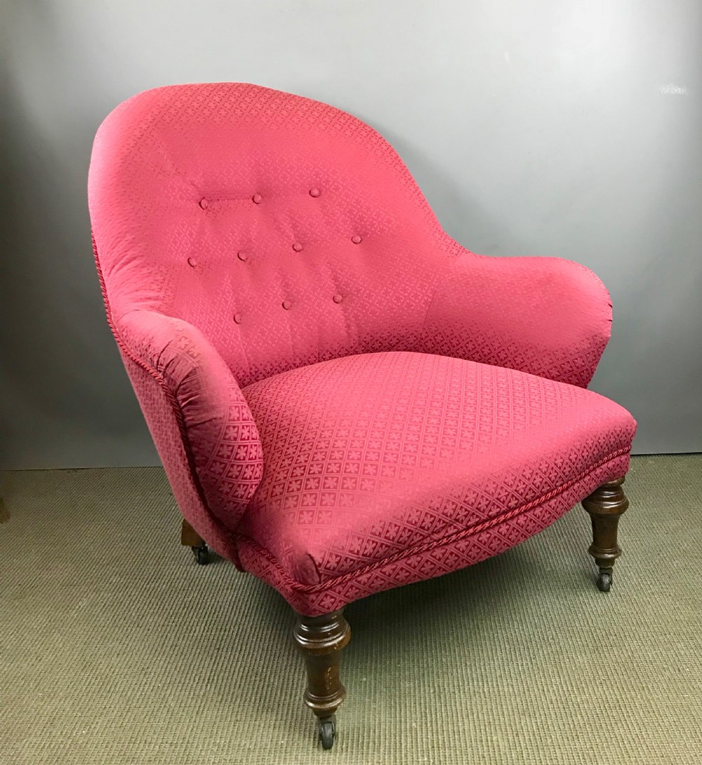 Victorian Button Back Armchair View II