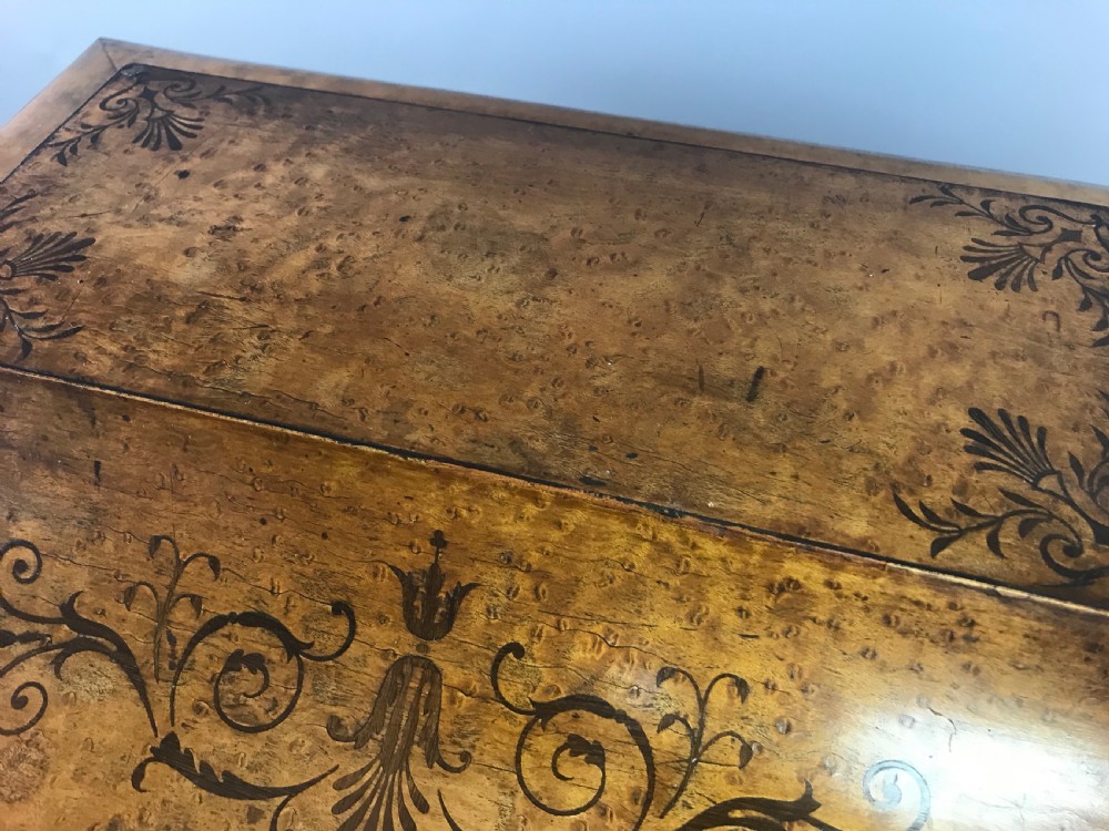 Huge Italian Inlaid Burr Maple Sarcophagus Box View IX