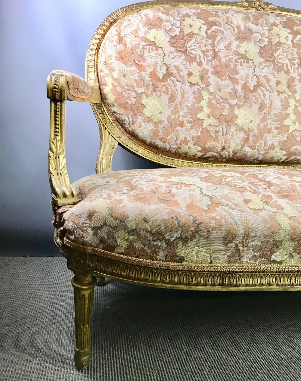 French Giltwood Canape  / Settee in Louis XVI Style View III