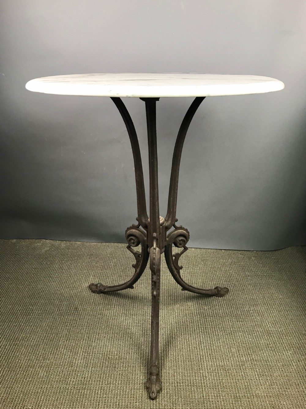 Marble Top Cast Iron Occasional Table View II