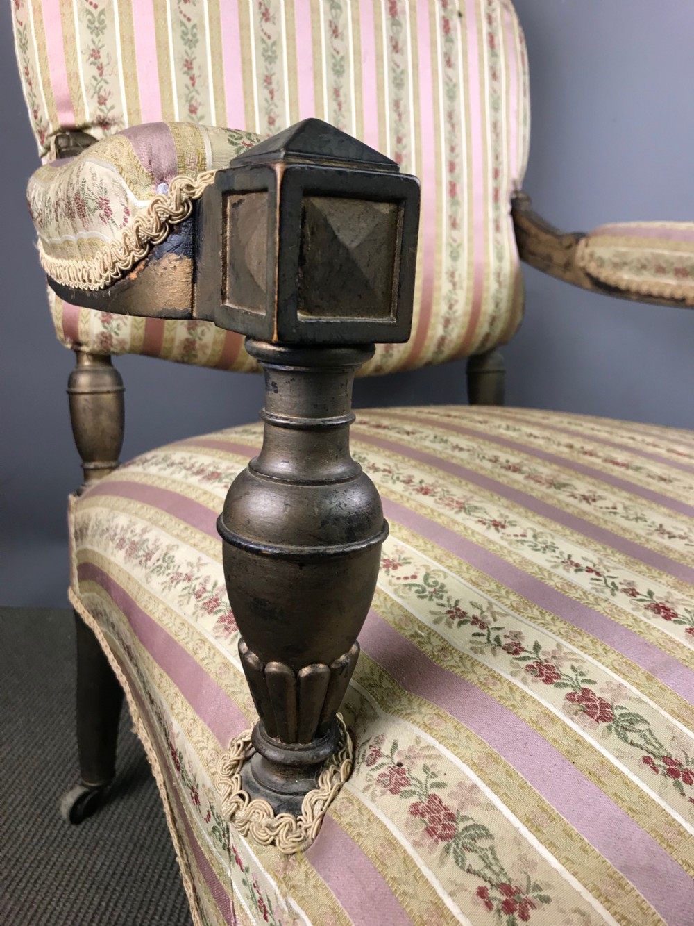 Antique Victorian Open Armchair View IV