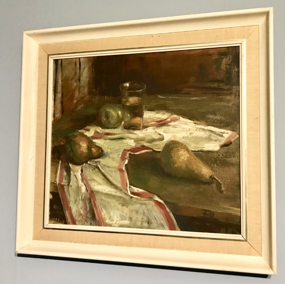 Still Life of Fruit on a Table, Oil on Canvas View II