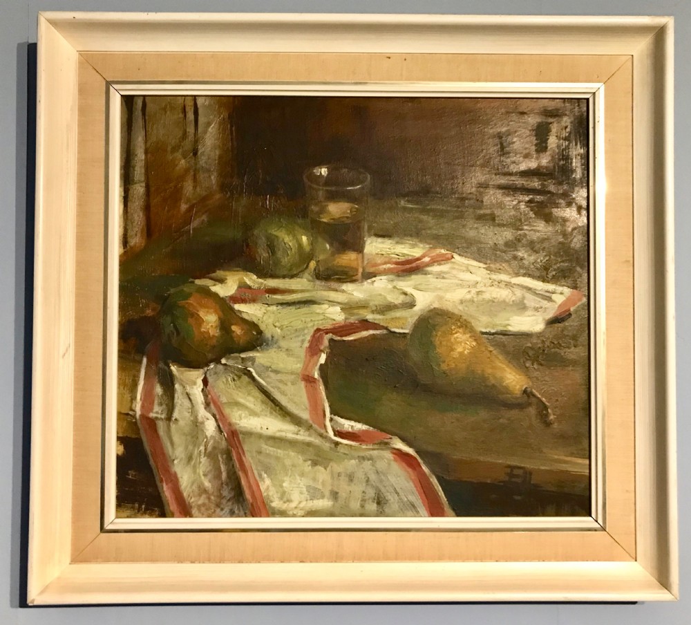 Still Life of Fruit on a Table, Oil on Canvas View III