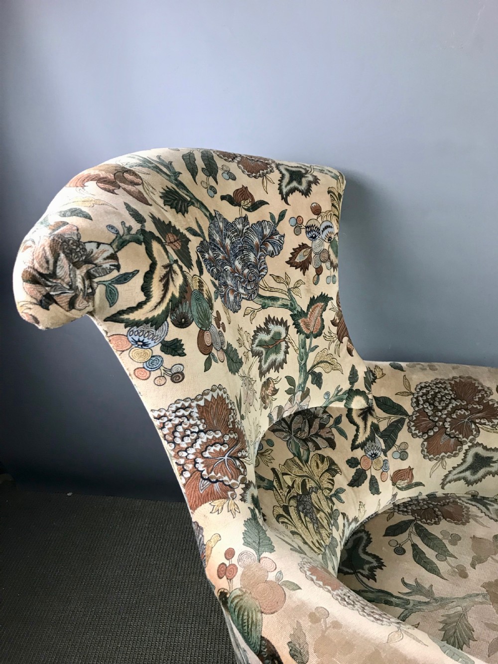 Pair of French Napoleon III upholstered armchairs View VI