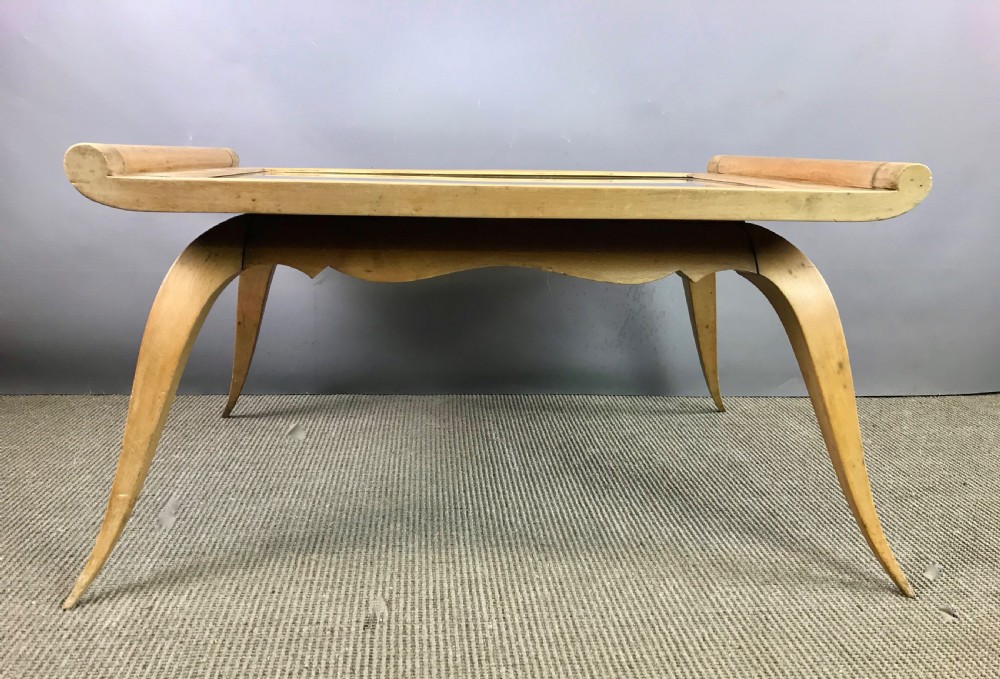 French Art Deco low table with mirror glass top View VI