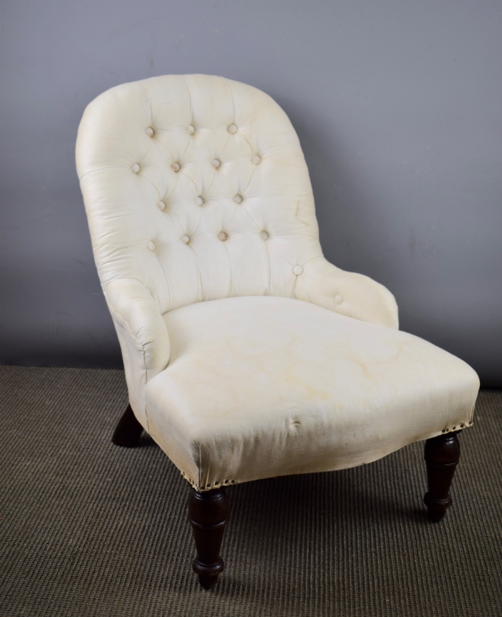 Child's Antique Button Back Armchair View II