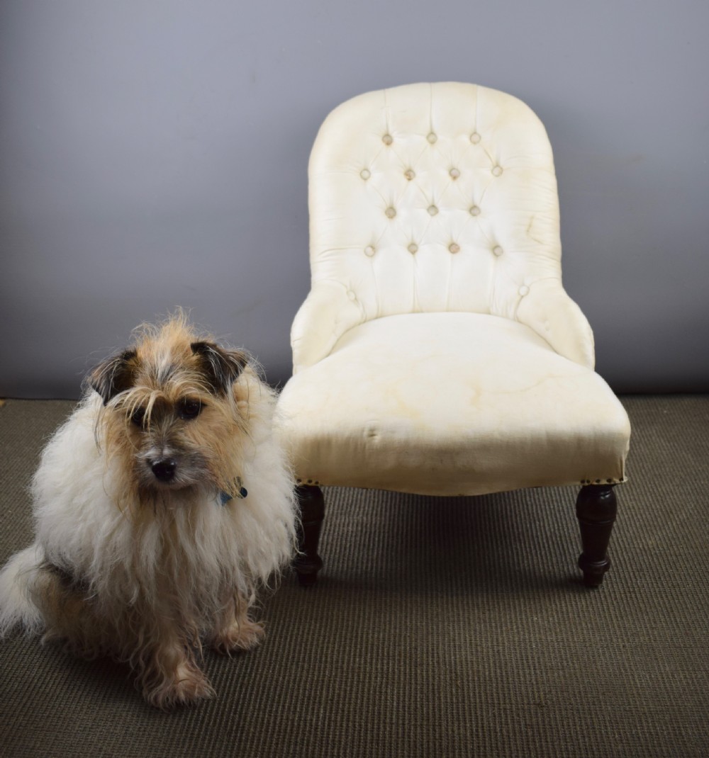 Child's Antique Button Back Armchair View III