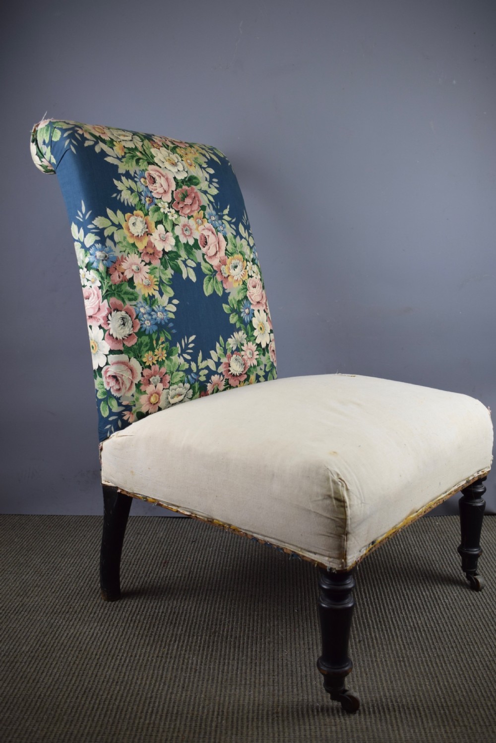 Antique French Napoleon III Nursing / Side Chair View II