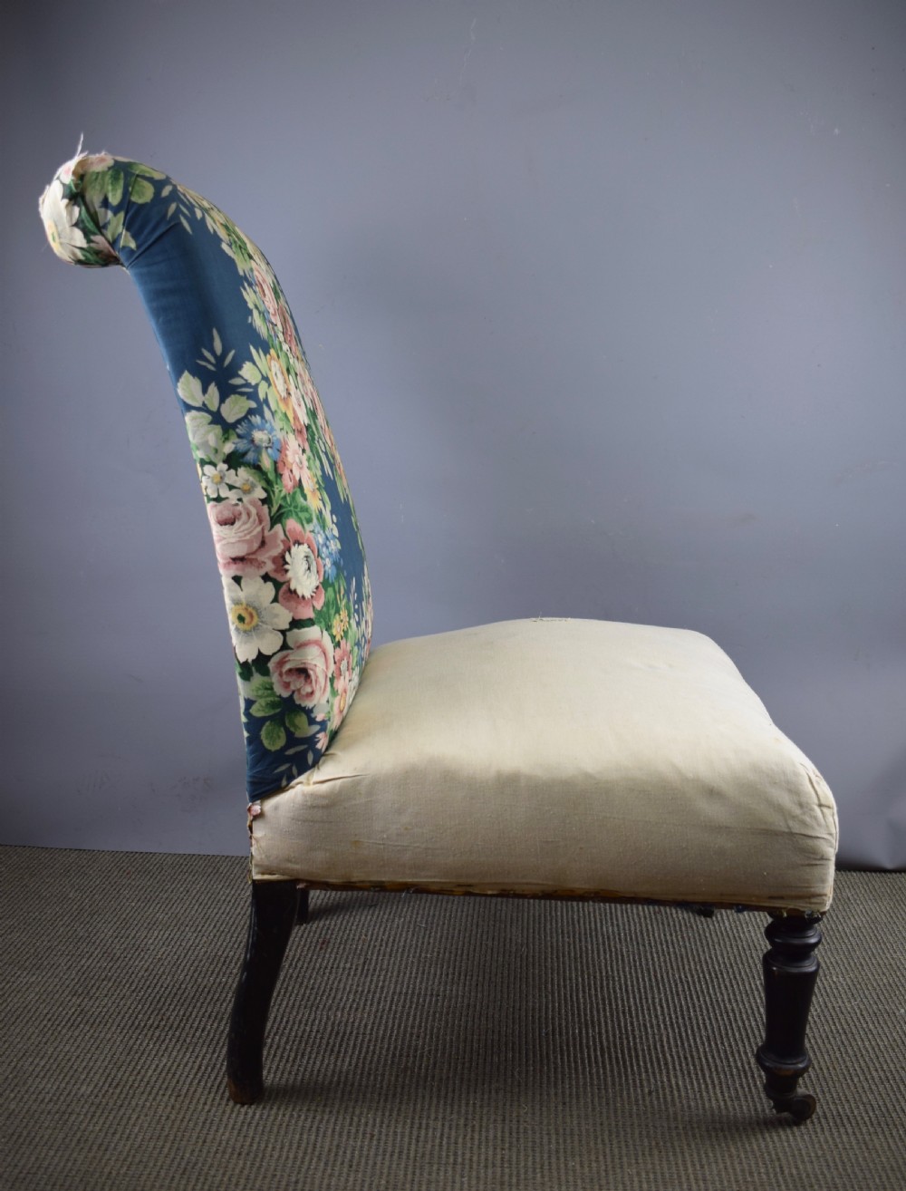 Antique French Napoleon III Nursing / Side Chair View III