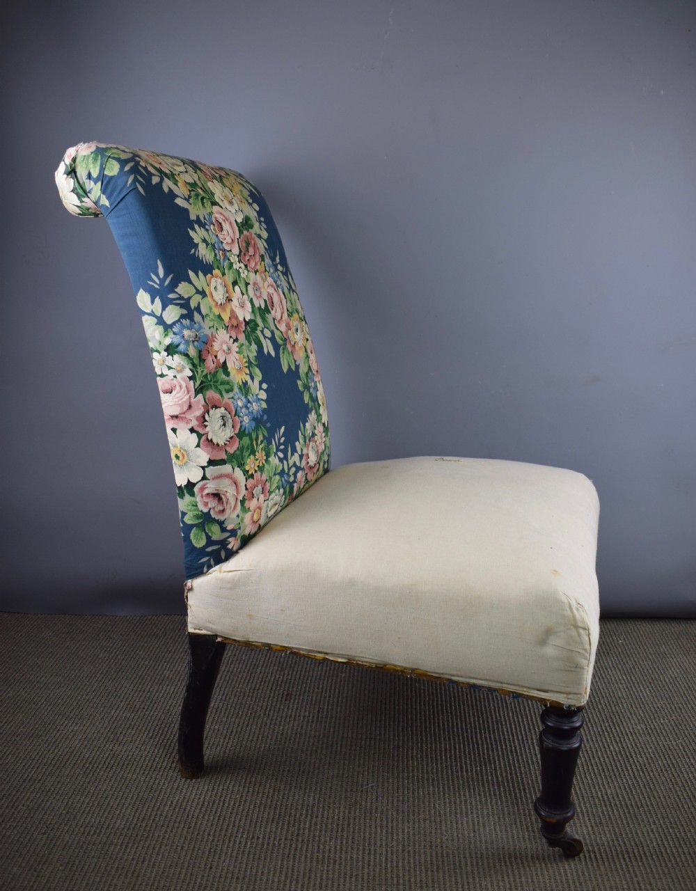 Antique French Napoleon III Nursing / Side Chair View IV