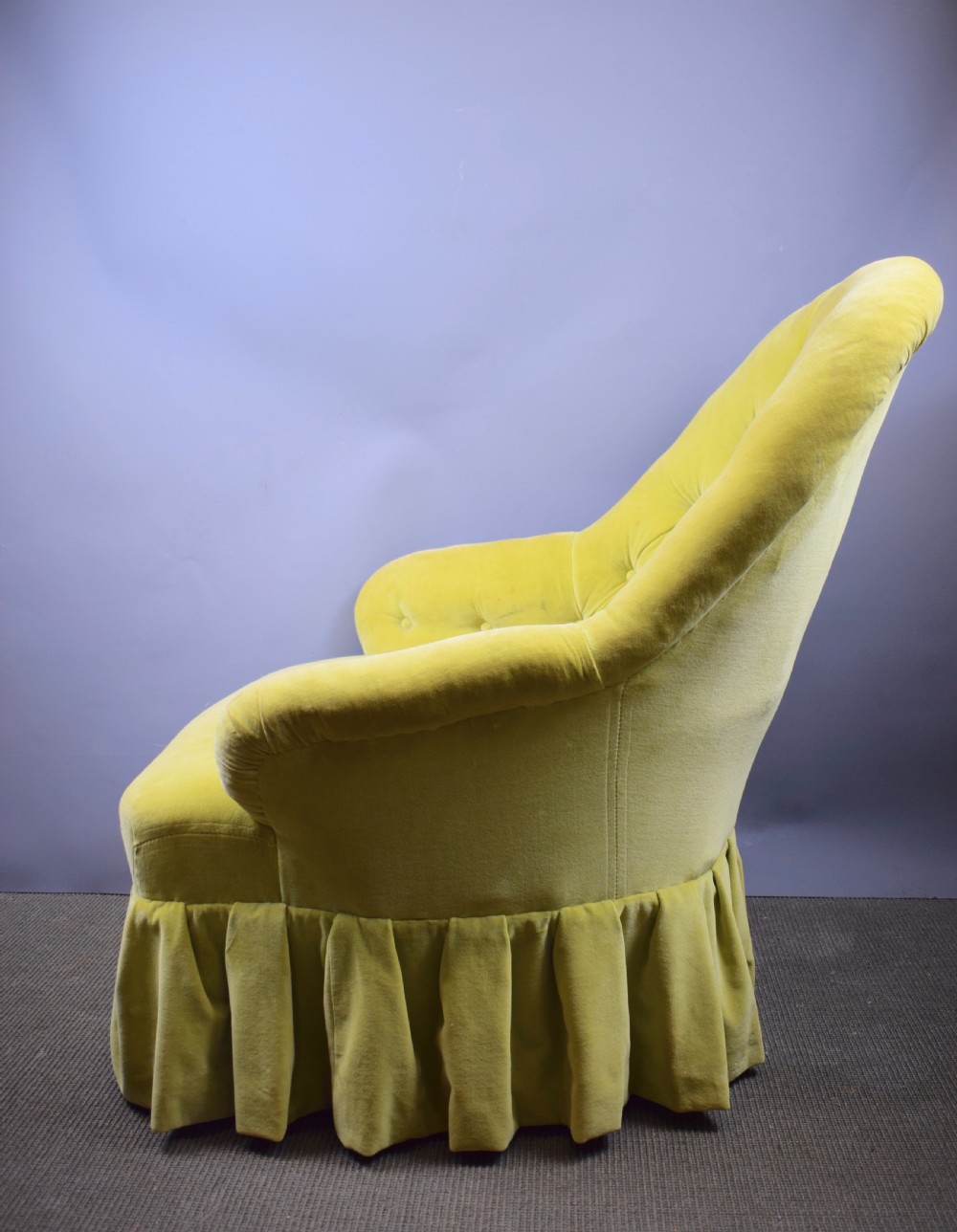 Victorian Button Back Drawing Room Armchair View V