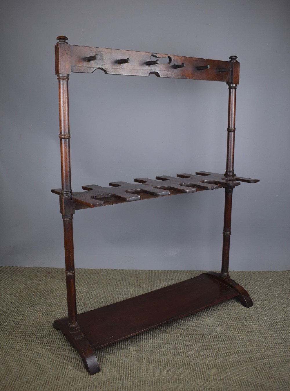 Victorian Mahogany Country House Boot & Whip Rack View II