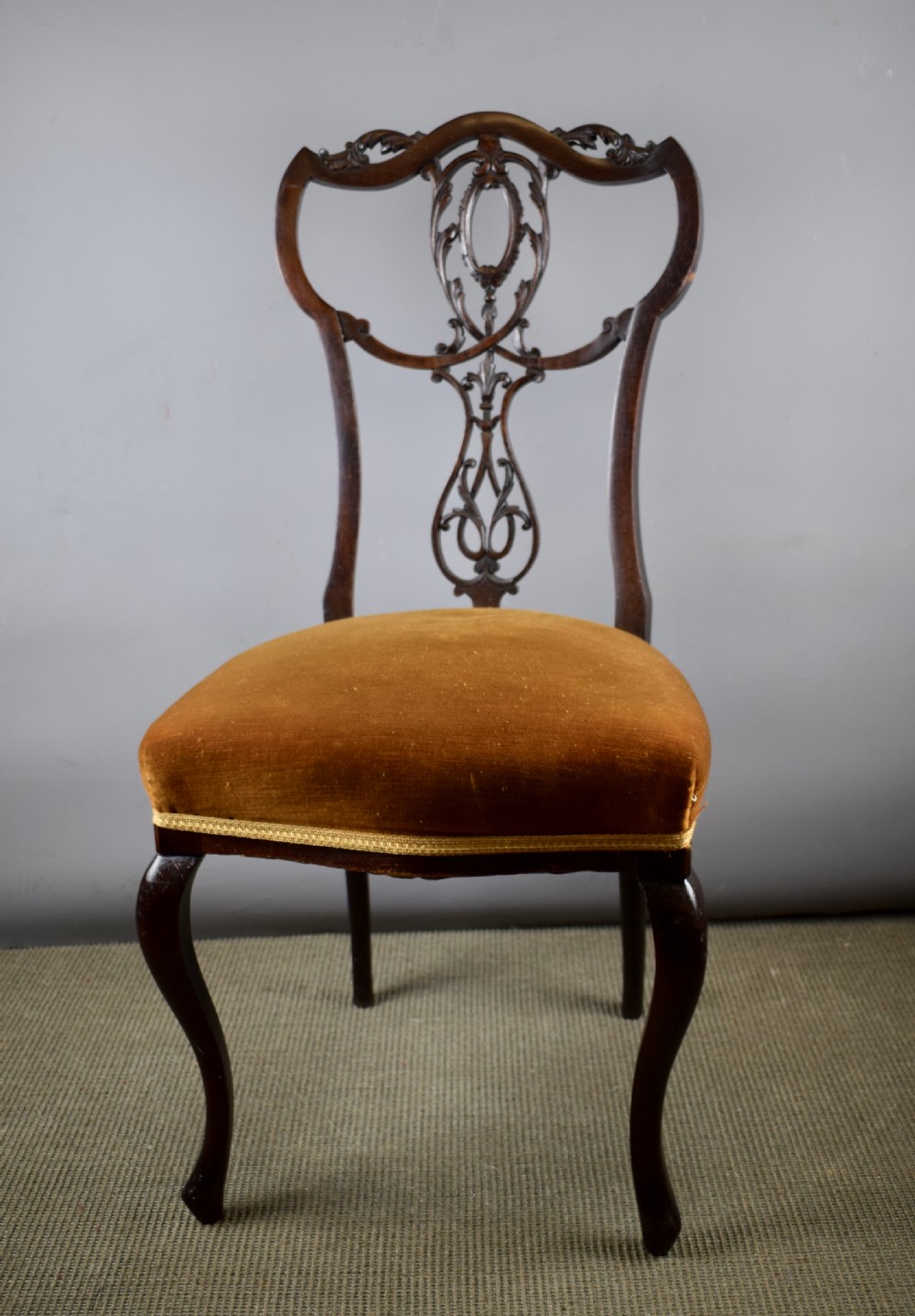 Late Victorian Mahogany Occasional Chair