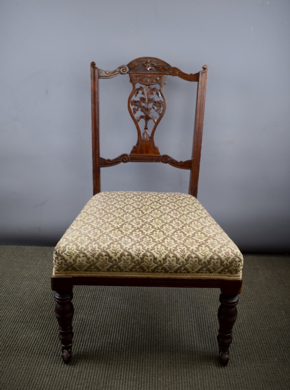 Edwardian Mahogany Nursing Chair View III