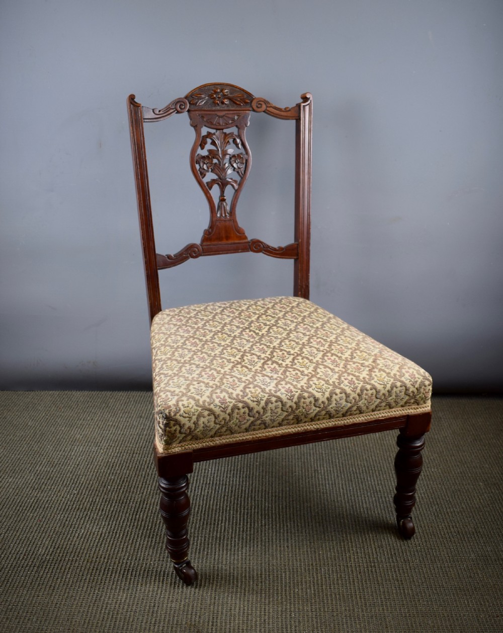 Edwardian Mahogany Nursing Chair View IV