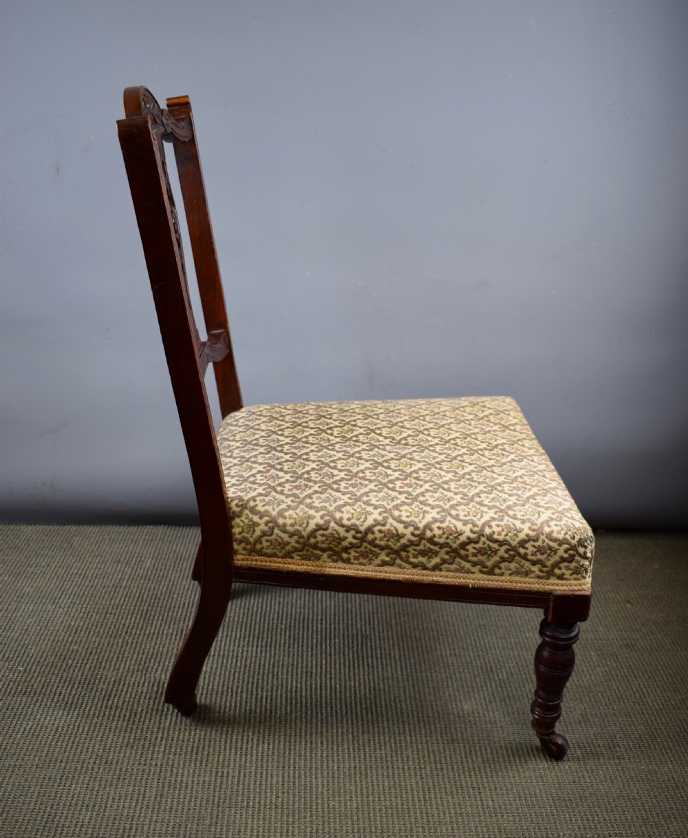 Edwardian Mahogany Nursing Chair View V