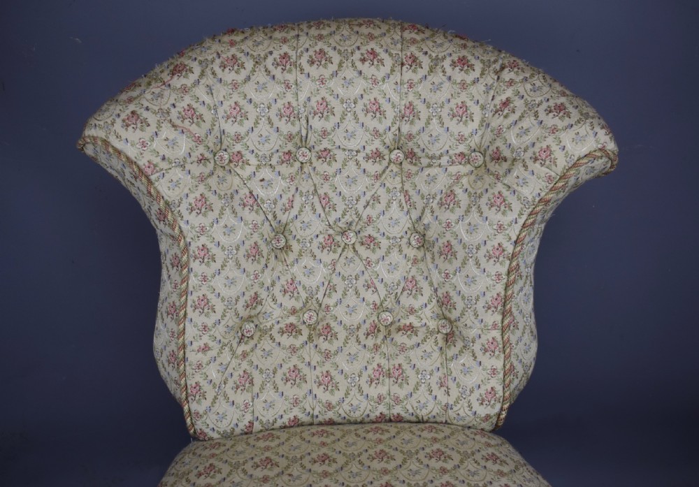 Victorian button back nursing bedroom chair View III