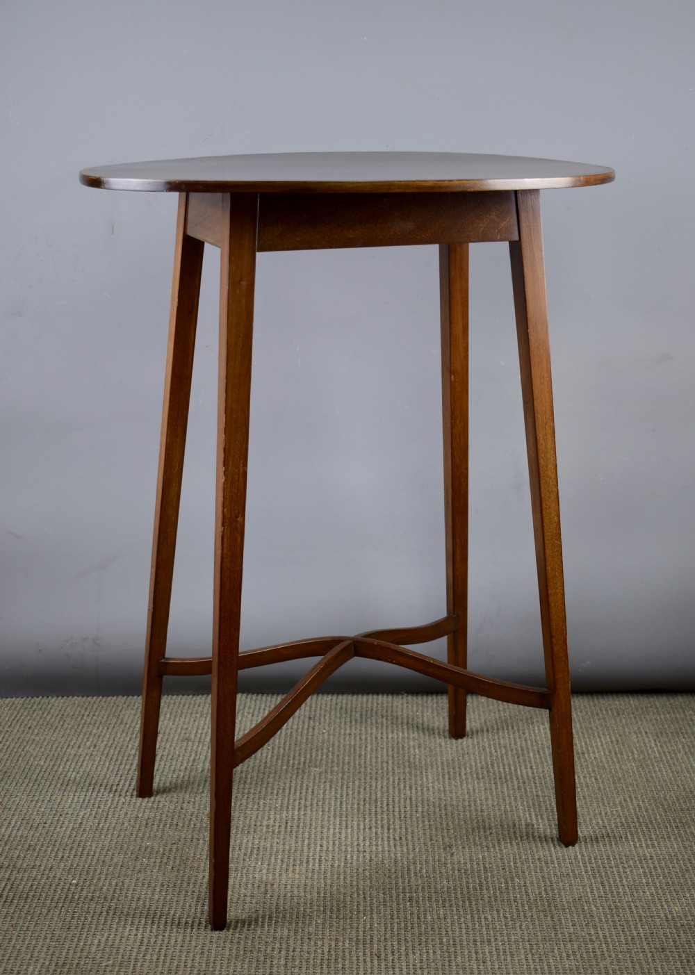 Edwardian mahogany occasional table with oval cross-banded top View II
