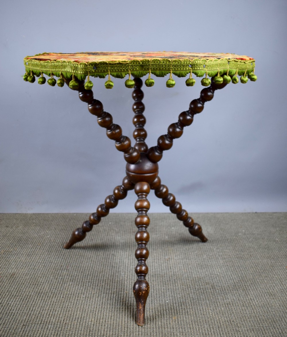 Victorian bobbin turned gipsy occasional table View IV