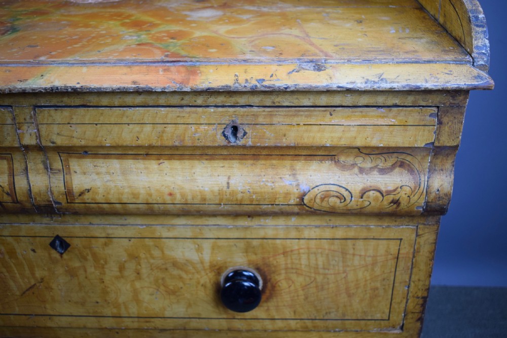 Victorian scumble glazed chest of drawers in original paint View V
