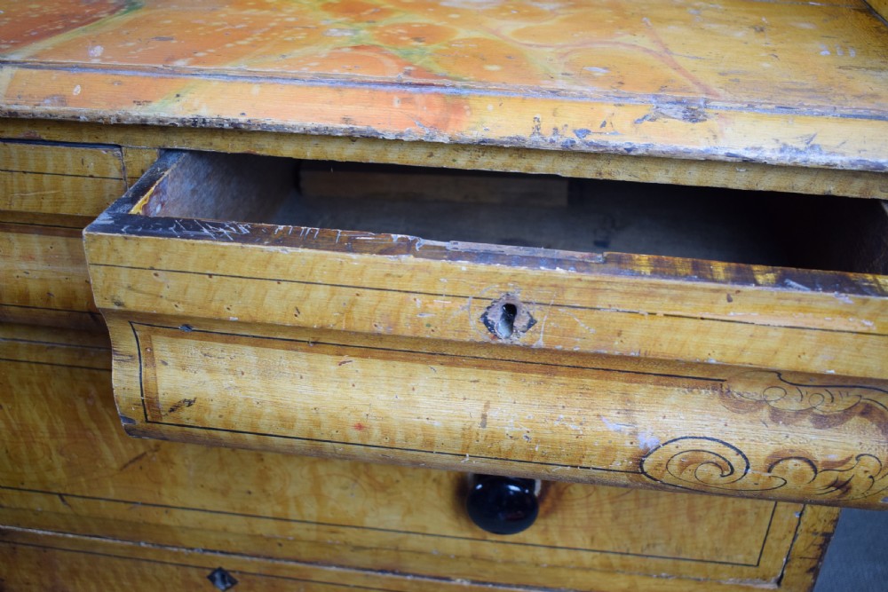 Victorian scumble glazed chest of drawers in original paint View VI