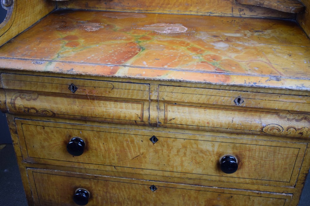 Victorian scumble glazed chest of drawers in original paint View VII
