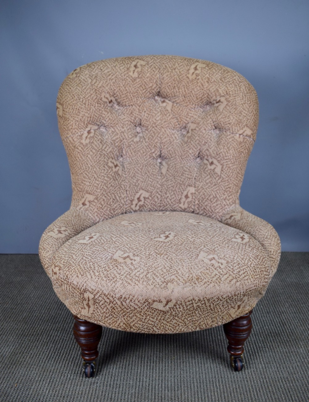 Victorian Button Back Nursing Chair for Re-covering View III