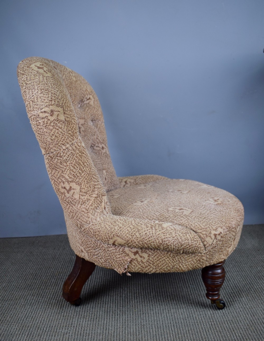 Victorian Button Back Nursing Chair for Re-covering View IV