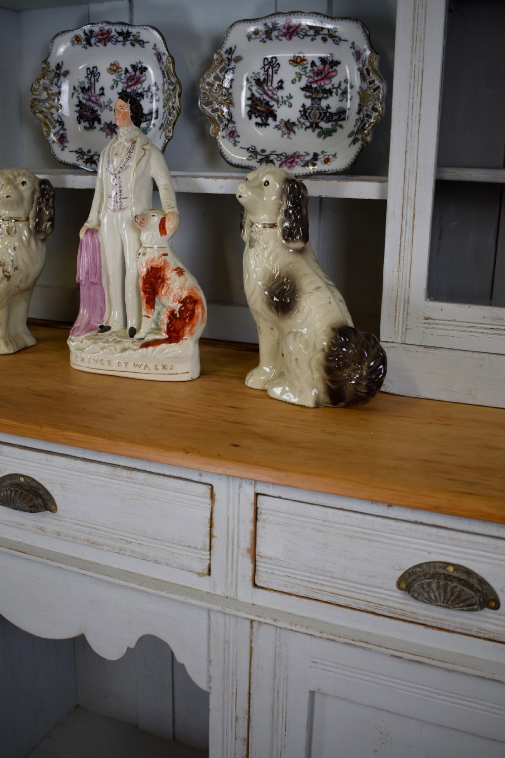 Antique Victorian Painted Pine Welsh Dresser View IV