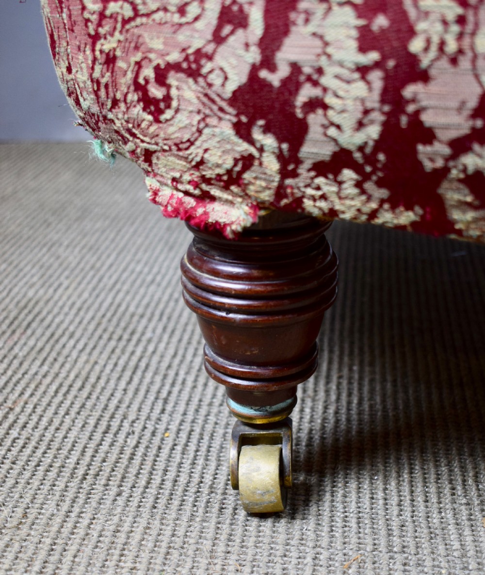 Antique Victorian button back armchair View II