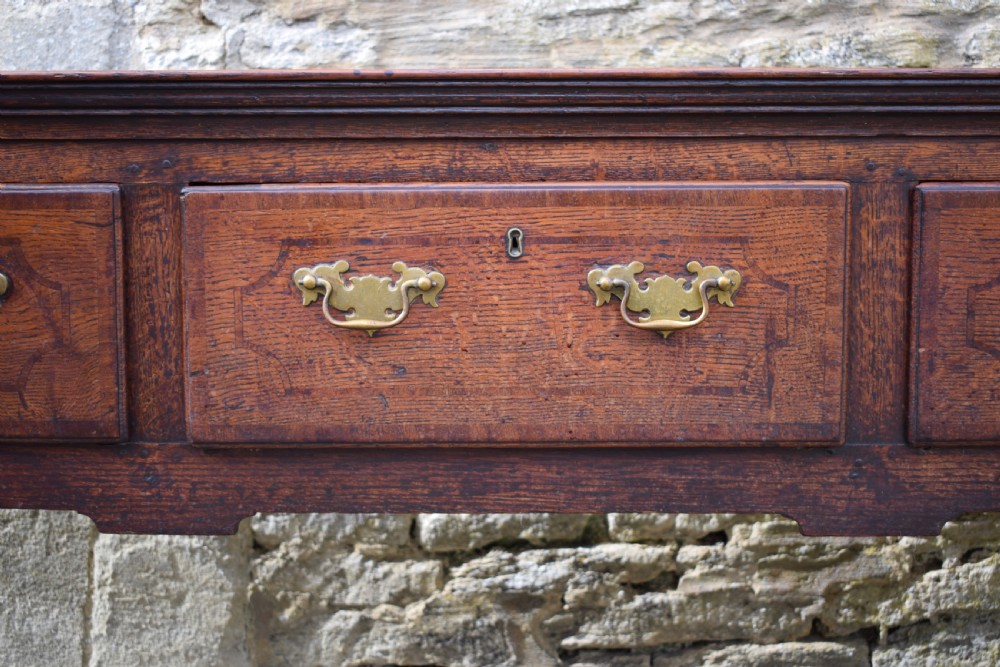 George II Provincial Welsh Oak Dresser Base View VI
