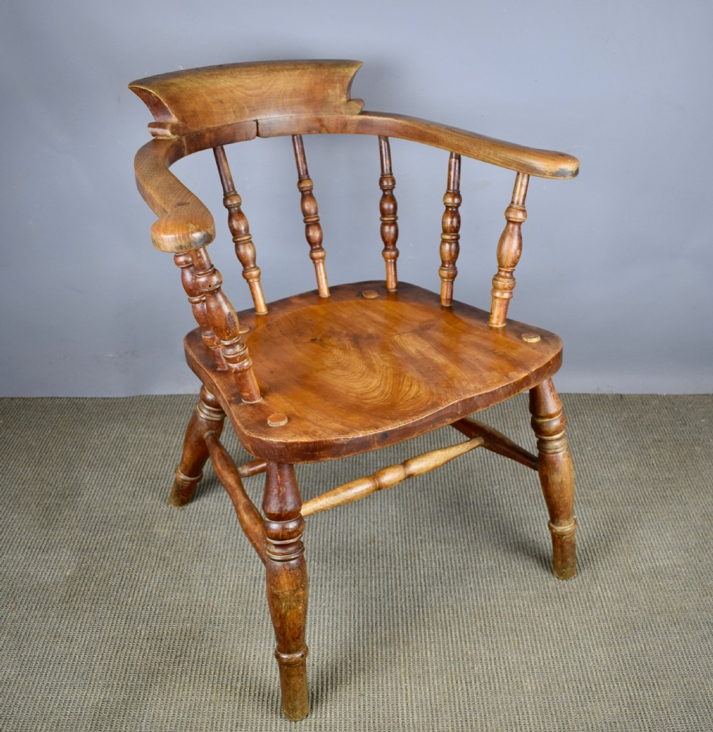 Edwardian Smokers Bow Captains Chair by J Elliott & Son View III