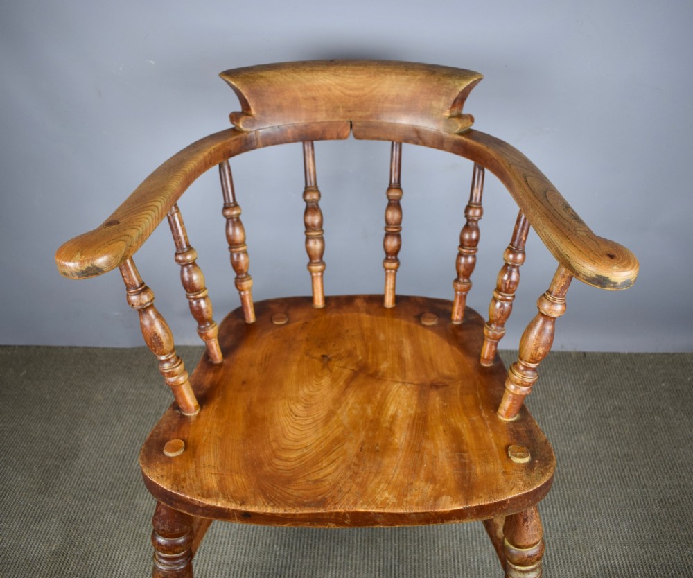 Edwardian Smokers Bow Captains Chair by J Elliott & Son View IV