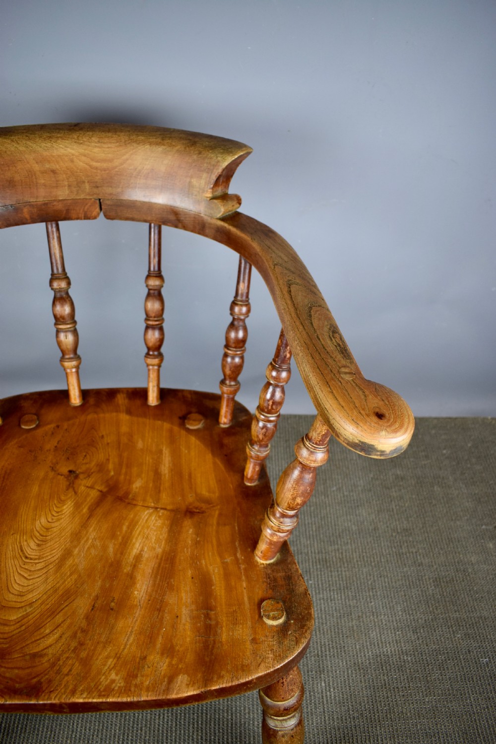 Edwardian Smokers Bow Captains Chair by J Elliott & Son View V