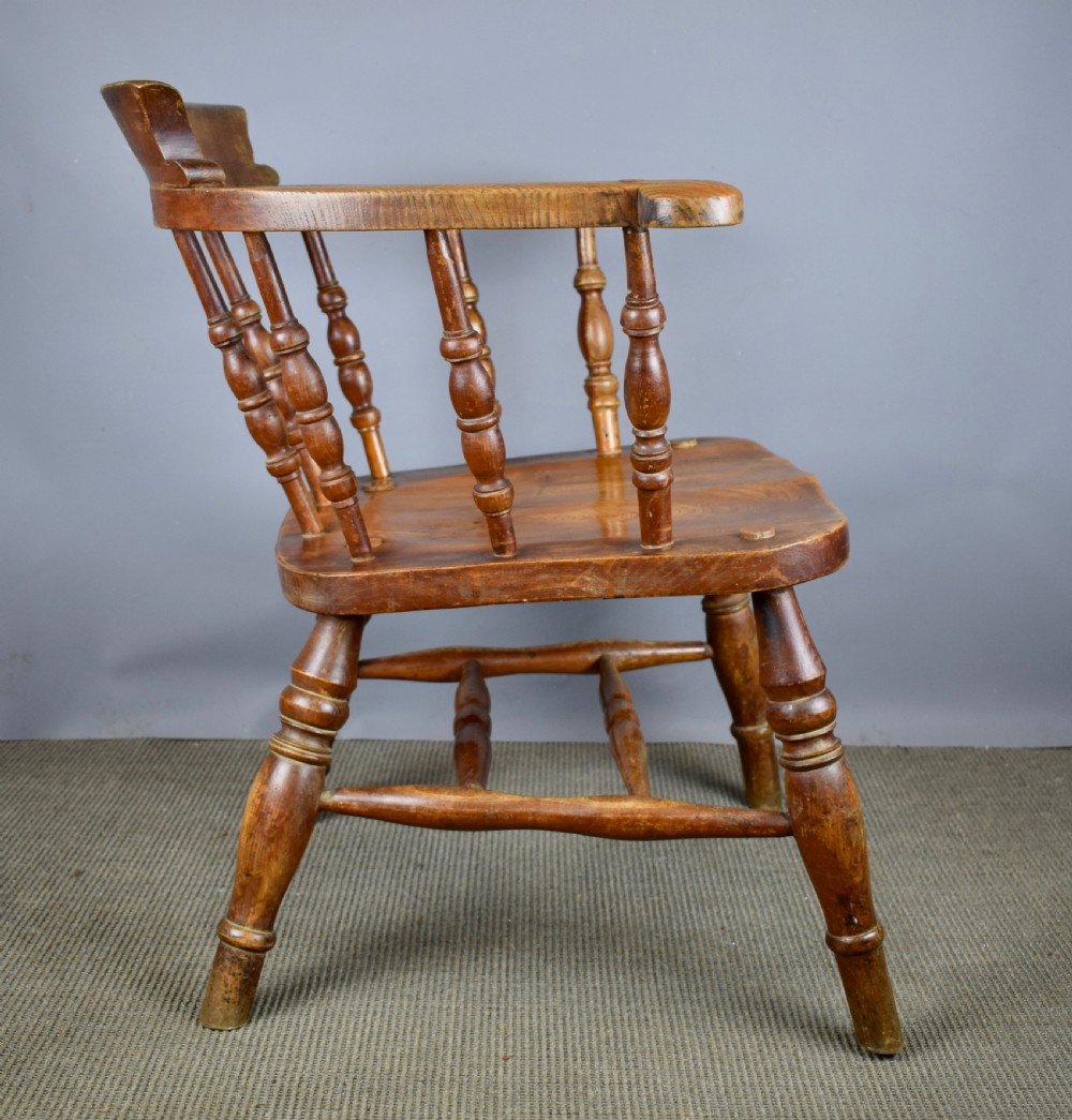 Edwardian Smokers Bow Captains Chair by J Elliott & Son View VI
