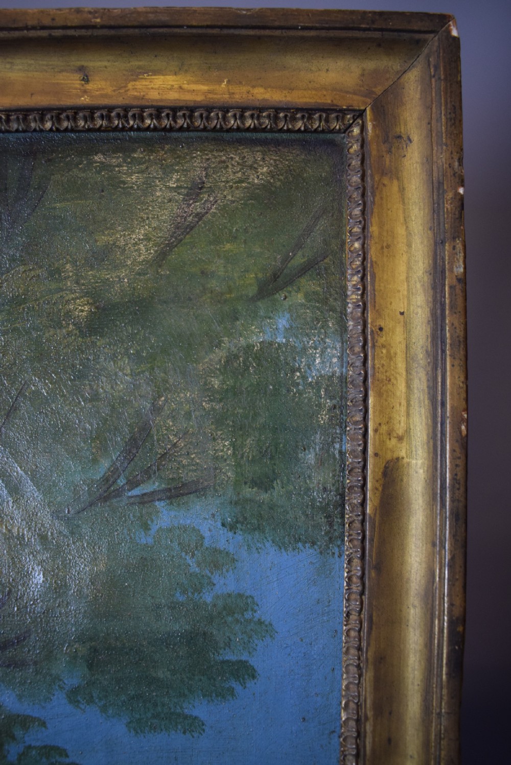 French Trumeau overmantel mirror with painted classical scene View IX