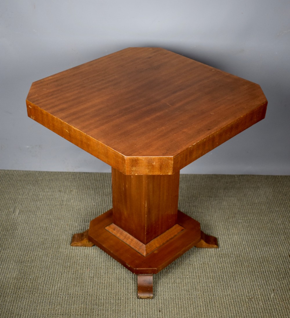 Art Deco walnut occasional side table View V